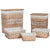 Korb für schmutzige Wäsche Home ESPRIT Beige natürlich korb Shabby Chic 47 x 35 x 55 cm 5 Stücke