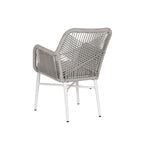 Gartenstuhl Home ESPRIT Weiß Grau Aluminium Synthetischer Rattan 57 x 63 x 84 cm