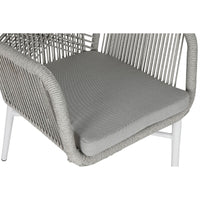 Gartenstuhl Home ESPRIT Weiß Grau Aluminium Synthetischer Rattan 57 x 63 x 84 cm