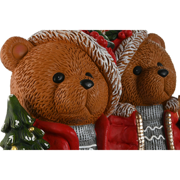 Weihnachtsschmuck Home ESPRIT Braun Rot Bär (2 Stück)