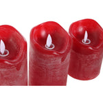 LED Kerze Home ESPRIT Rot 26,5 x 8 x 17 cm (3 Stücke)