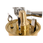 Cocktail-Set Home ESPRIT Gold Edelstahl 22 x 22 x 21 cm