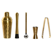 Cocktail-Set Home ESPRIT Gold Edelstahl 500 ml 8 x 8 x 20 cm