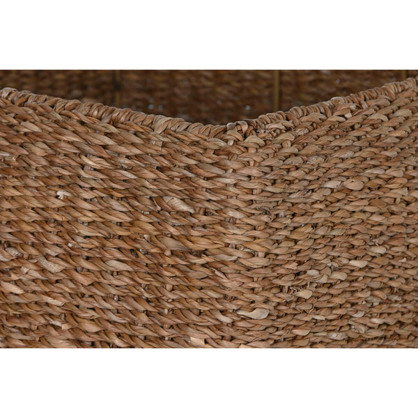 Satz Blumentöpfe Home ESPRIT natürlich Metall Naturfaser 40 x 40 x 70 cm (3 Stücke)