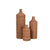 Set von 3 Vasen Home ESPRIT Braun Metall natürlich 25 x 25 x 82 cm (3 Stücke)