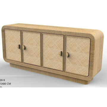 Anrichte Home ESPRIT Holz Rattan 180 x 45 x 80 cm