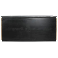 Anrichte Home ESPRIT Schwarz Silberfarben Messing Marmor 180 x 40 x 85 cm 180 x 40 x 86 cm