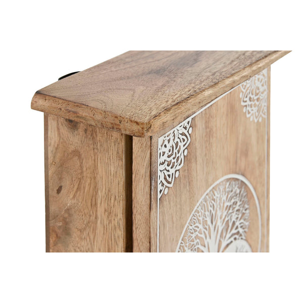 Schlüsselschrank Home ESPRIT Weiß natürlich 18 x 7,5 x 28 cm