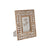 Fotorahmen Home ESPRIT Weiß natürlich Kristall Mango-Holz Blume Indianer 21 x 2 x 26,5 cm