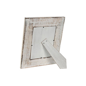 Fotorahmen Home ESPRIT Weiß natürlich Kristall Mango-Holz Blume Indianer 26,5 x 2 x 31,5 cm
