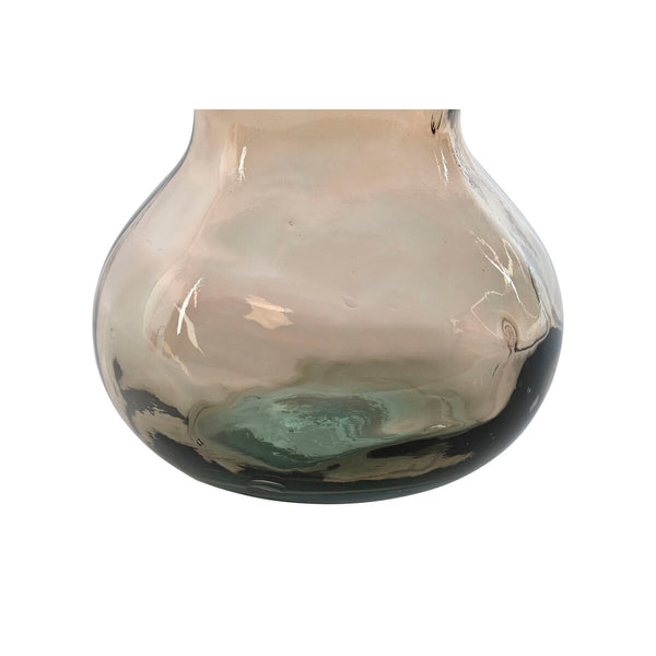 Vase Home ESPRIT Taupe Recyceltes Glas 26,5 x 26,5 x 75 cm