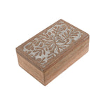 Box-Schmuckkästchen Home ESPRIT Weiß natürlich Mango-Holz (2 Stücke)