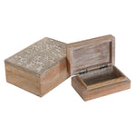 Box-Schmuckkästchen Home ESPRIT Weiß natürlich Mango-Holz (2 Stücke)