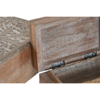 Box-Schmuckkästchen Home ESPRIT Weiß natürlich Mango-Holz (2 Stücke)