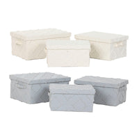 Set dekorativer Karten Home ESPRIT Grau Creme 40 x 30 x 20 cm 3 Stücke (2 Stück)