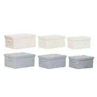 Set dekorativer Karten Home ESPRIT Grau Creme 40 x 30 x 20 cm 3 Stücke (2 Stück)