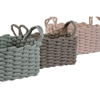 Korb-Set Home ESPRIT Schnur 28 x 28 x 18 cm