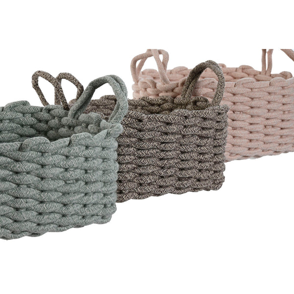 Korb-Set Home ESPRIT Schnur 28 x 28 x 18 cm