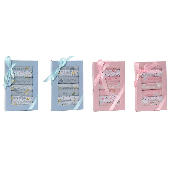 Lätzchen-Set Home ESPRIT Blau Rosa Baumwolle 19 x 29 x 3 cm (4 Stück)