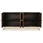 Anrichte Home ESPRIT Gold Dunkelbraun Metall Mango-Holz 157,5 x 47 x 76,2 cm