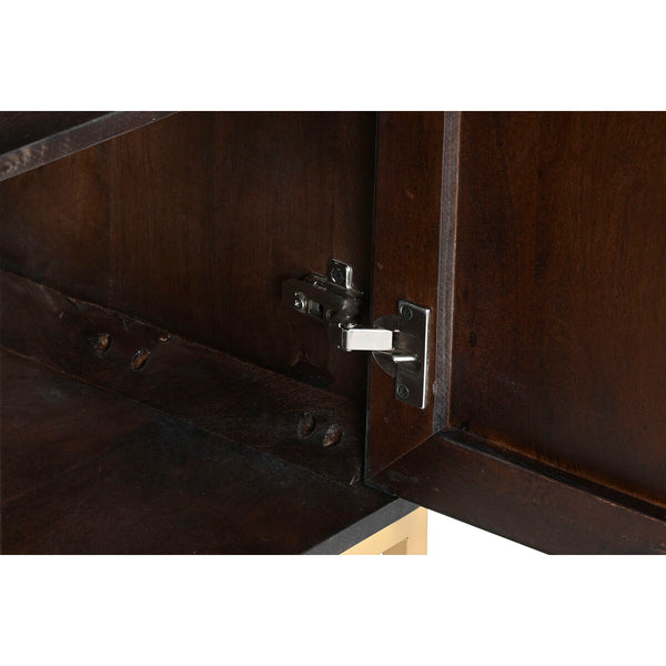 Anrichte Home ESPRIT Gold Dunkelbraun Metall Mango-Holz 157,5 x 47 x 76,2 cm