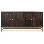 Anrichte Home ESPRIT Gold Dunkelbraun Metall Mango-Holz 157,5 x 47 x 76,2 cm