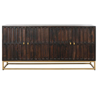 Anrichte Home ESPRIT Gold Dunkelbraun Metall Mango-Holz 157,5 x 47 x 76,2 cm
