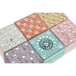 Box-Schmuckkästchen Home ESPRIT Bunt Rosa Lila Mango-Holz 10 X 10 X 6,6 cm (2 Stücke) (6 Stück)