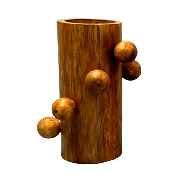 Vase Home ESPRIT Braun Mango-Holz 16 x 16 x 23 cm