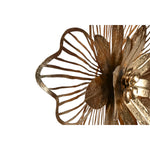 Wanddekoration Home ESPRIT Gold Moderne Blume 51 x 6 x 51 cm (2 Stück)