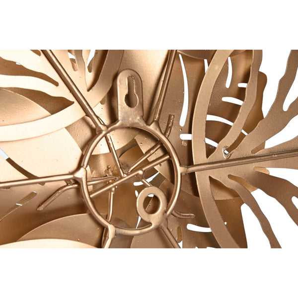 Wanddekoration Home ESPRIT Gold Moderne Blume 51 x 6 x 51 cm (2 Stück)