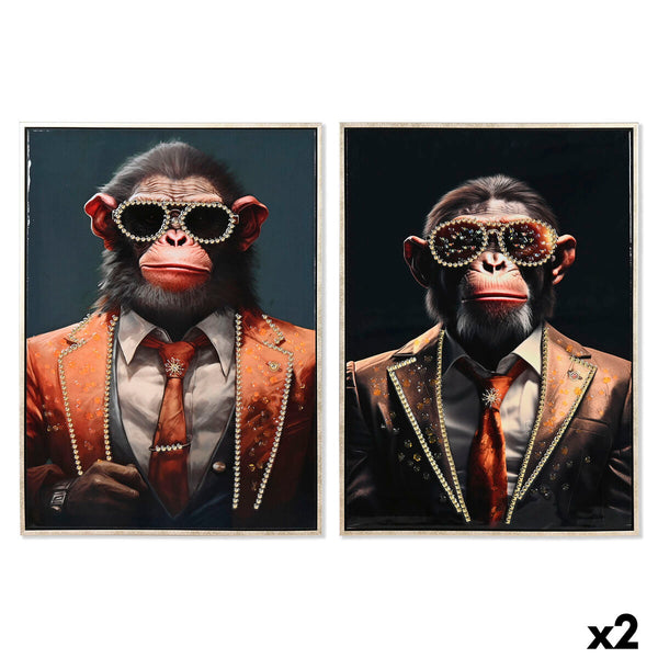 Leinwand Home ESPRIT polystyrol Leinwand 52,5 x 3 x 72,5 cm