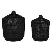 Korb-Set Home ESPRIT Schwarz Jute Metall (2 Stücke)