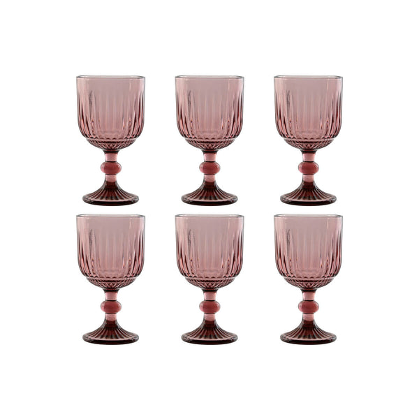 Gläsersatz Home ESPRIT Rosa Kristall 380 ml (6 Stück)