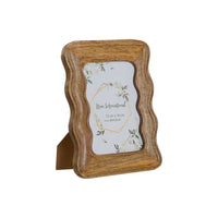 Fotorahmen Home ESPRIT natürlich Mango-Holz Wellen Urban 21,5 x 1,5 x 26,5 cm