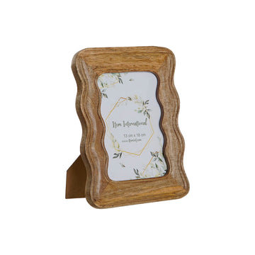 Fotorahmen Home ESPRIT natürlich Mango-Holz Wellen Urban 21,5 x 1,5 x 26,5 cm