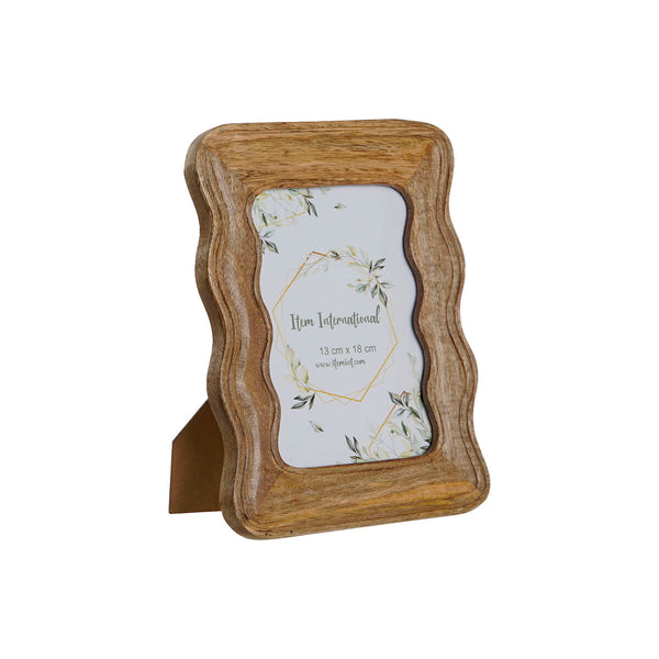 Fotorahmen Home ESPRIT natürlich Mango-Holz Wellen Urban 21,5 x 1,5 x 26,5 cm