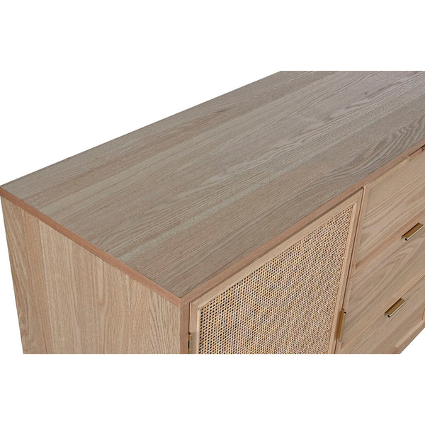 Anrichte Home ESPRIT Rattan Tanne 136 x 38 x 80 cm