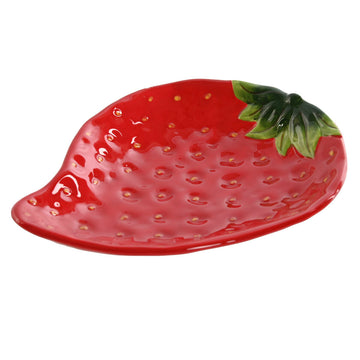 Teller Home ESPRIT Rot Steingut 23,5 x 18 x 4,5 cm