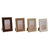 Fotorahmen Home ESPRIT Braun Beige Samt Kristall Moderne 19 x 2 x 24 cm (4 Stück)