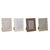 Fotorahmen Home ESPRIT Weiß Braun Beige Elfenbein Kristall polystyrol Marmor Skandinavisch 16 x 2 x 21 cm (4 Stück)