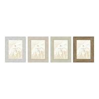 Fotorahmen Home ESPRIT Weiß Beige Kristall polystyrol Marmor Skandinavisch 21 x 2 x 26 cm (4 Stück)