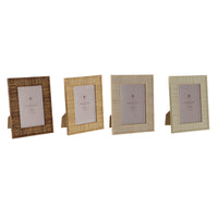 Fotorahmen Home ESPRIT Braun Beige natürlich Elfenbein Kristall polystyrol Skandinavisch 15,5 X 2 X 20,5 cm (4 Stück)