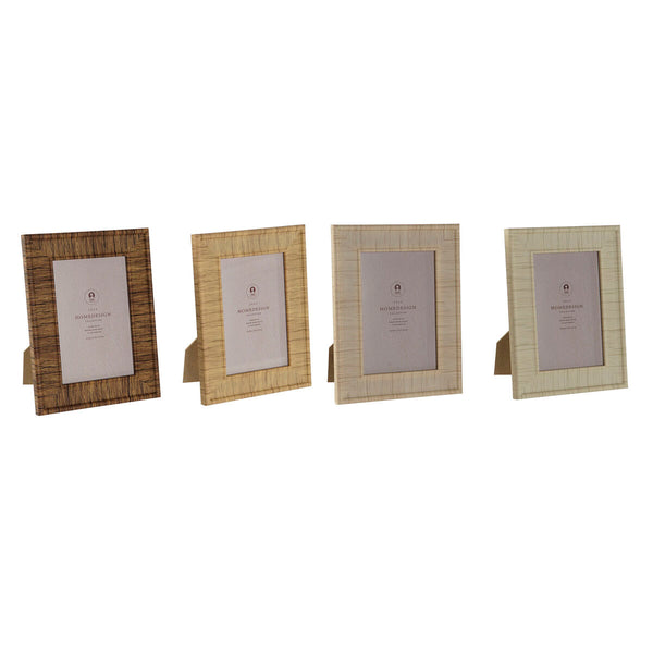 Fotorahmen Home ESPRIT Braun Beige natürlich Elfenbein Kristall polystyrol Skandinavisch 15,5 X 2 X 20,5 cm (4 Stück)