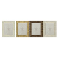 Fotorahmen Home ESPRIT Beige natürlich Kristall polystyrol Skandinavisch 20,5 x 2 x 25,5 cm (4 Stück)
