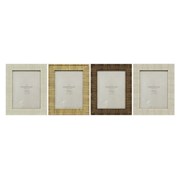 Fotorahmen Home ESPRIT Beige natürlich Kristall polystyrol Skandinavisch 20,5 x 2 x 25,5 cm (4 Stück)