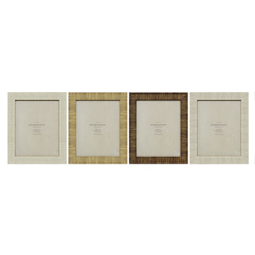 Fotorahmen Home ESPRIT Beige natürlich Kristall polystyrol Skandinavisch 25,5 X 2 X 30,5 cm (4 Stück)