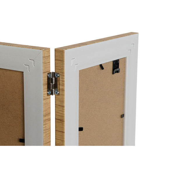 Fotorahmen Home ESPRIT Braun Beige natürlich Elfenbein Kristall polystyrol Skandinavisch 31 X 2 X 21 cm (4 Stück)