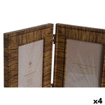 Fotorahmen Home ESPRIT Braun Beige natürlich Elfenbein Kristall polystyrol Skandinavisch 31 X 2 X 21 cm (4 Stück)