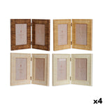 Fotorahmen Home ESPRIT Braun Beige natürlich Elfenbein Kristall polystyrol Skandinavisch 31 X 2 X 21 cm (4 Stück)